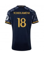 Real Madrid Aurelien Tchouameni #18 Venkovní Dres 2023-24 Krátký Rukáv